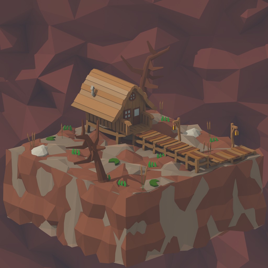 Swamp Hut (LowPoly) preview image 1